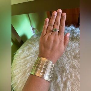 Gold Geometric Cuff Bracelet
